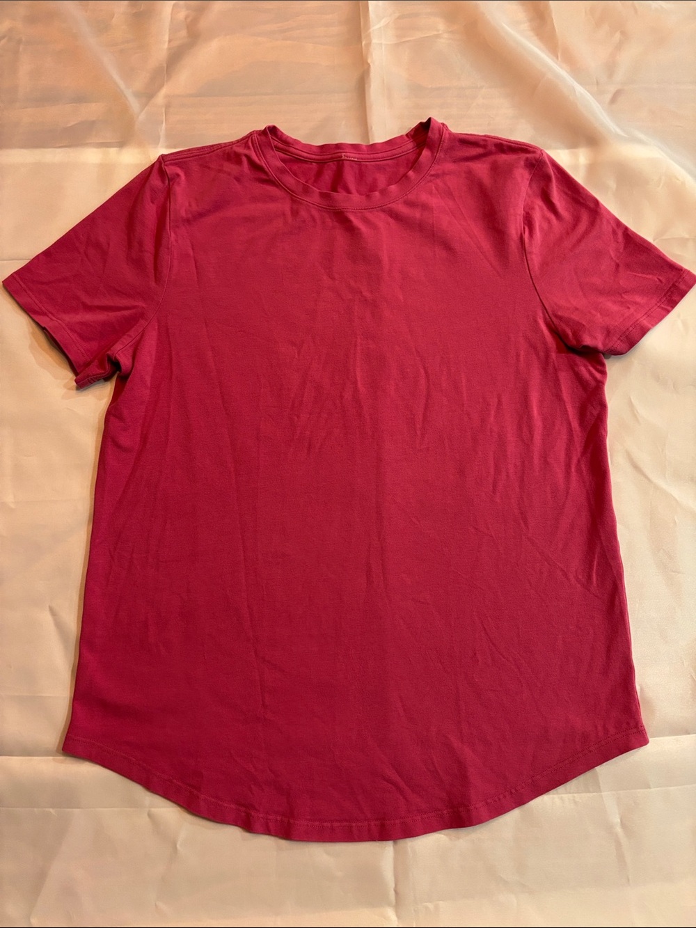 lululemon athletica Short Sleeve Crew Tee in Raspberry